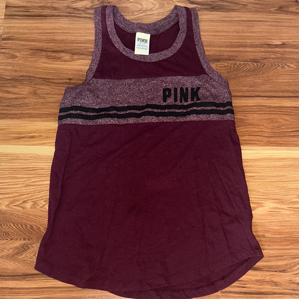 PINK Victoria's Secret Maroon Tank Top
